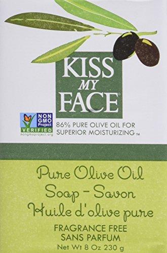 Kiss My Face Kiss My Face Bar Soap, Pure Olive Oil, (8 OZ, Pack of 6)