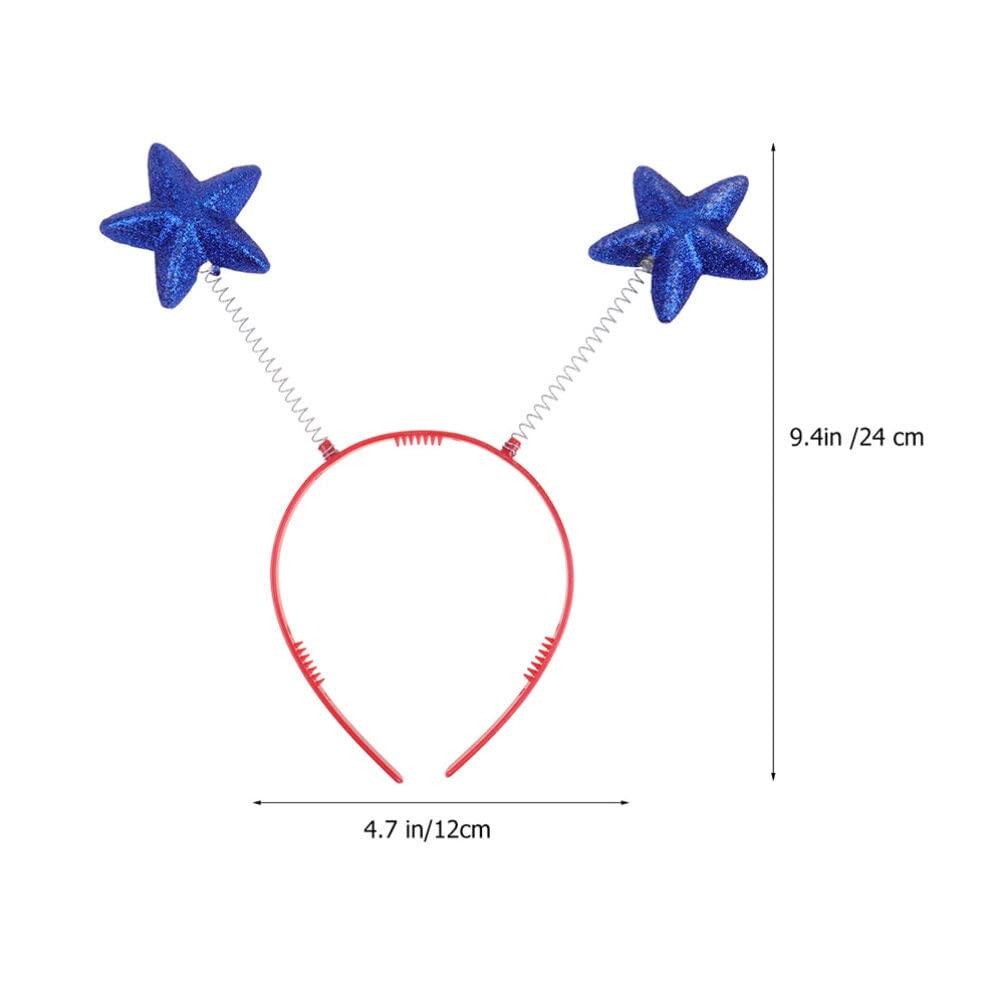 Lurrose Lurrose 8pcs Star Head Boppers Martian Headband Alien Antenna Headband Star Headband Novelty Headbands (Blue)