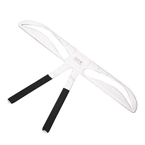 Salmue Salmue Eyebrow Ruler , 8 Types Eyebrow Stencil Positioning Tattoo Eyebrow Ruler Makeup Tool Balance Extension Ruler Shape Stencil for DIY or professional Permanent Makeup Gold Ratio Eyebrow Makeup(7#)