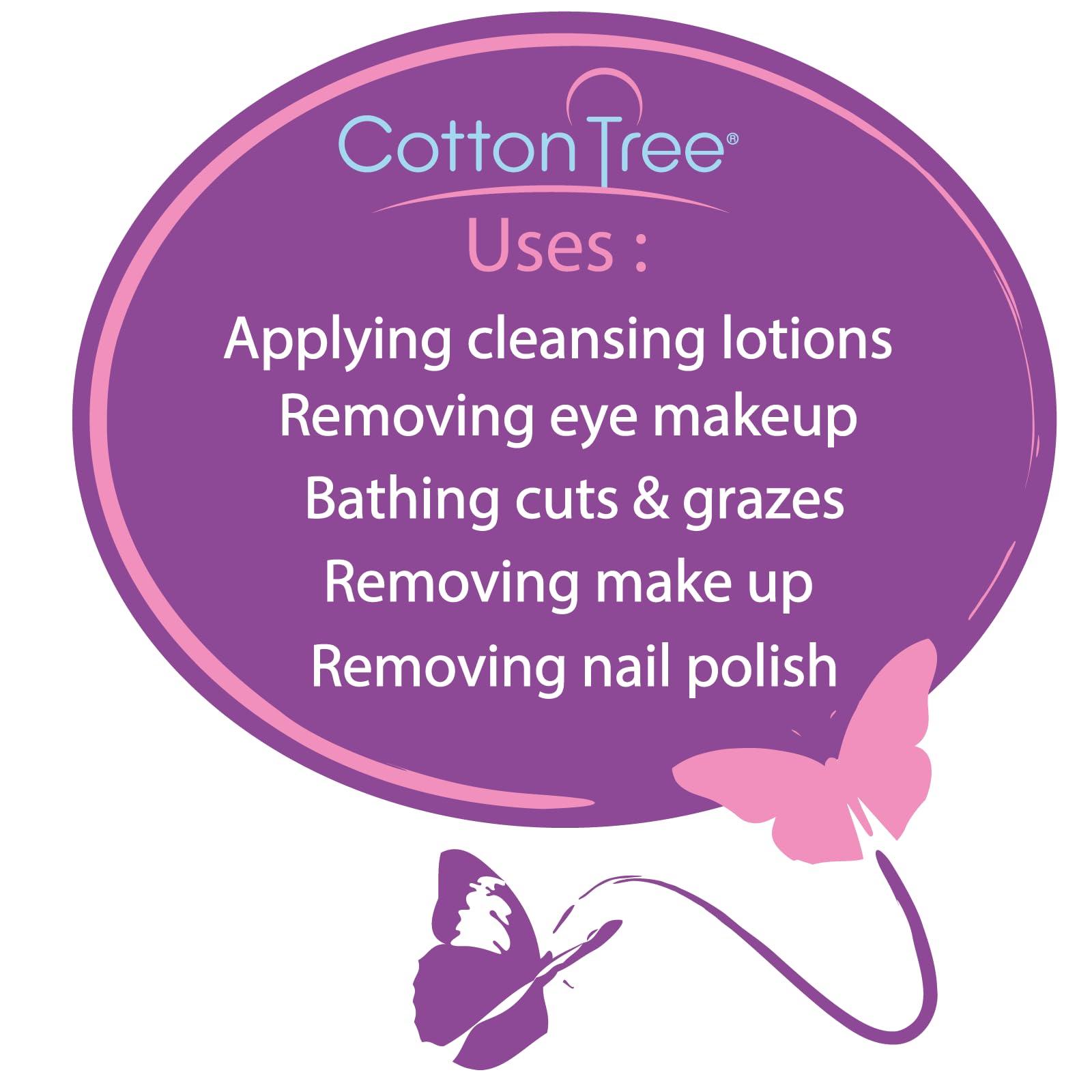 Cotton Tree Cotton Tree 100% Pure Cotton, Round Cotton Wool Pads, 80 Count