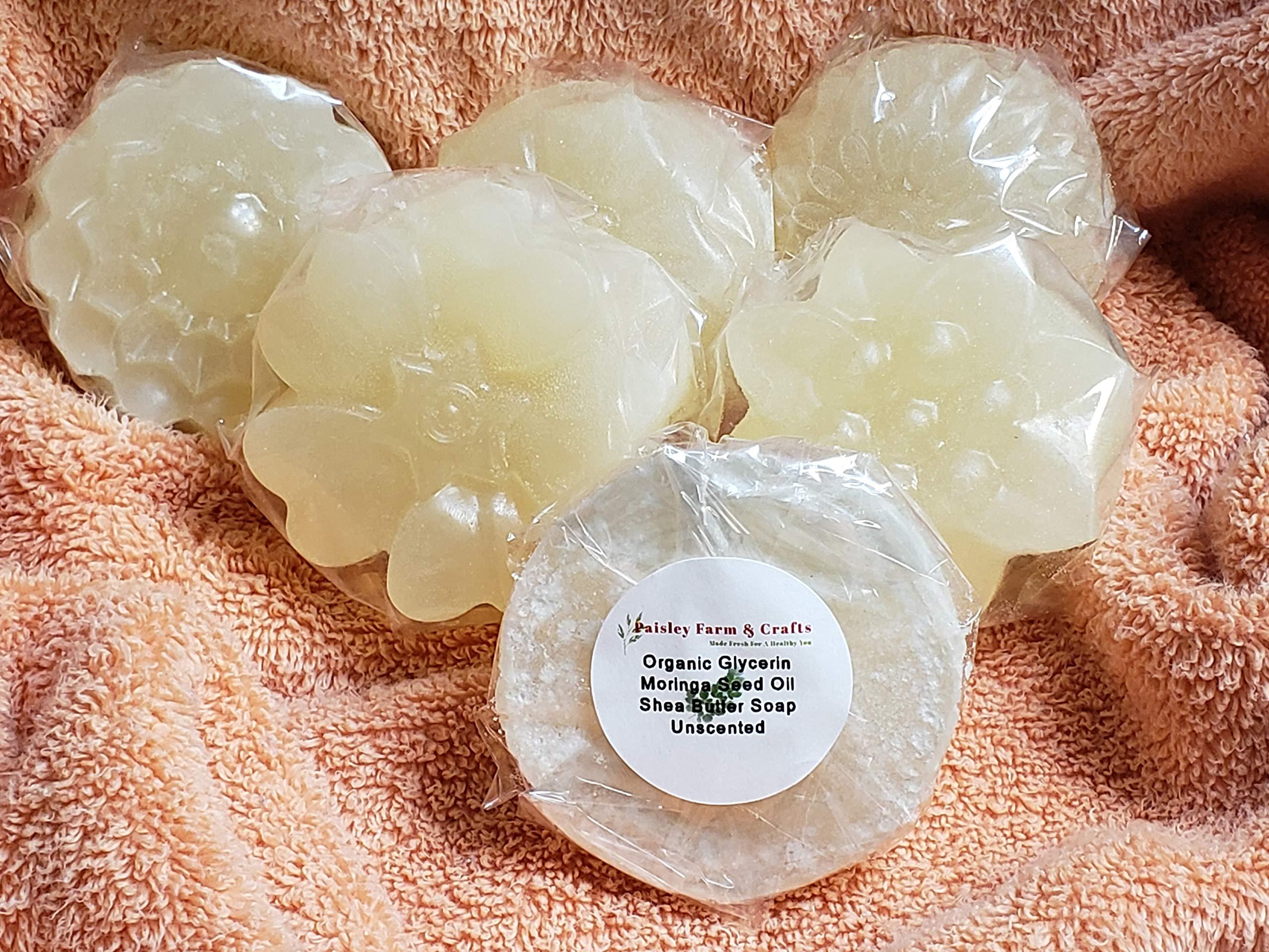 PAISLEY FARM & CRAFTS MADE FRESH FOR A HEALTHY PAISLEY FARM & CRAFTS MADE FRESH FOR A HEALTHY YOU Moringa Seed Oil Shea Butter Gylcerin Soap - All Natural! 6 Pc Value Pack