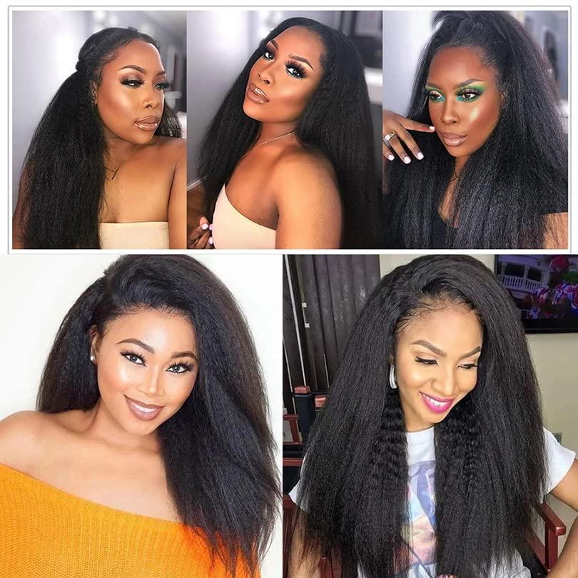 RJ HAIR RJ HAIR 100% Human Hair Kinky Straight Bulk Brazilian Human Hair Bulk For Braiding Coarse Italian Yaki Bundles for Black Women (26inch, 1Pcs/Lot)