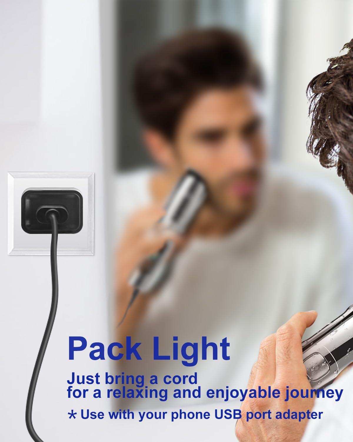 uijino uijino USB Charging Cable Replacement Brightup Beard Trimmer Charger Brightup Charger Brightup FK-8688T Charger, 1 Cleaning Brush, 3.3ft Power Cord