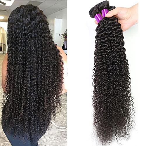 Luduna Water Curly Bundles Human Hair Water Wave Bundles 100% Unprocessed Virgin Remy Human Hair Bundles Wet and Wavy 3 Bundles for Black Women Natural Color
