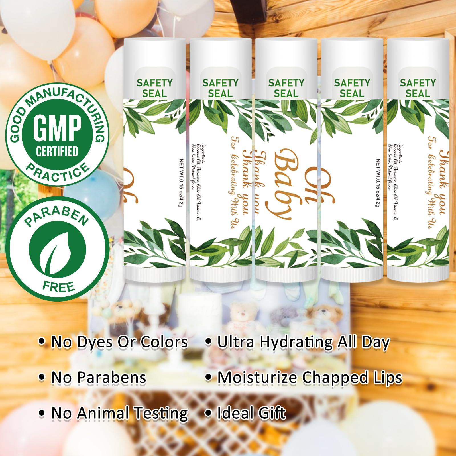 Dmsky DMSKY 60 Pcs Baby Shower Favors, Lip Balms Bulk Gift for Guests, Boys Girls Games Neutral Gender Reveal Favors, Baby Shower Birthday Party Supplies Basket Gift Stuffers