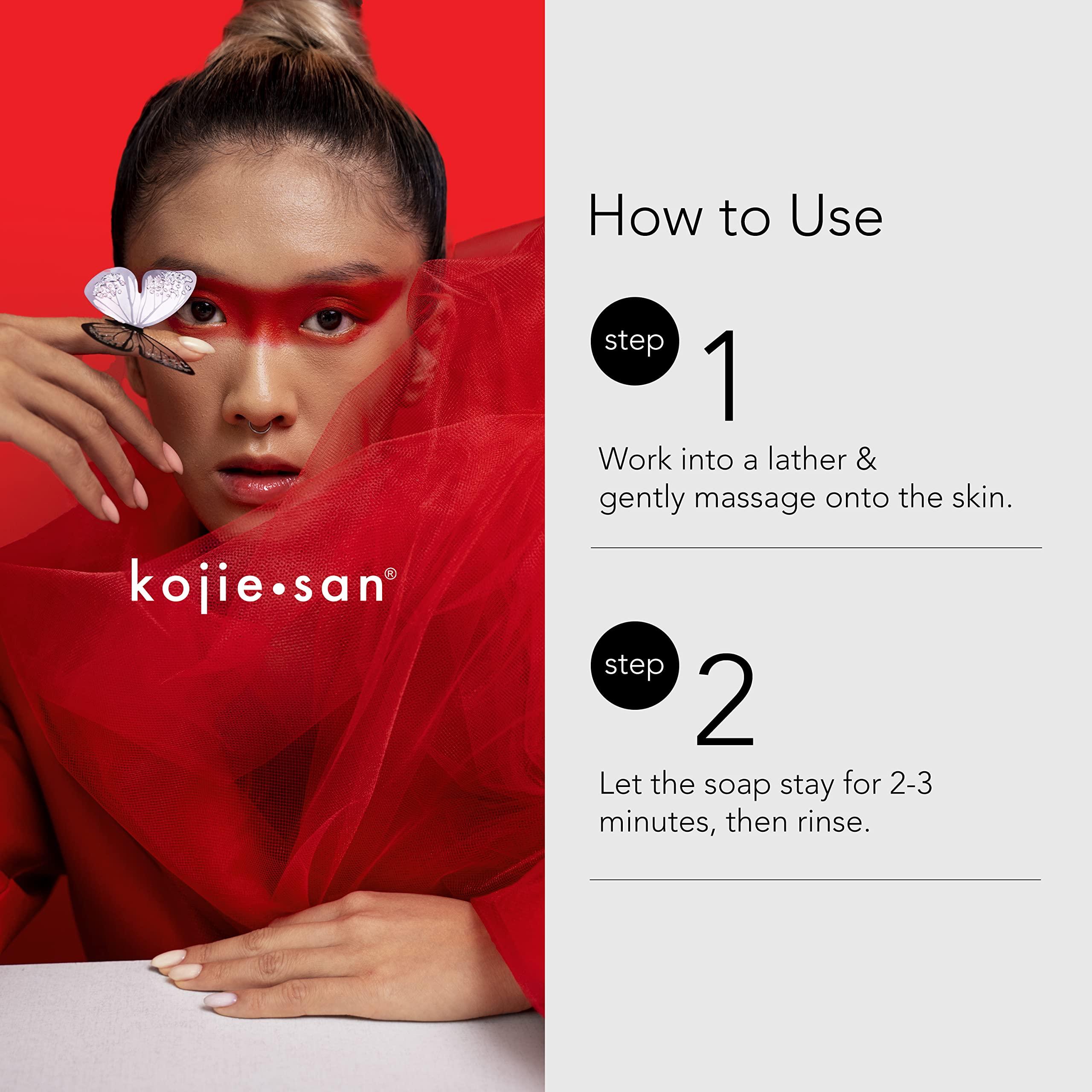 Kojie San Kojie San Skin Brightening Soap - Original Kojic Acid, Dark Spot Remover Bar Soap with Coconut & Tea Tree Oil 100g x 3 Bars