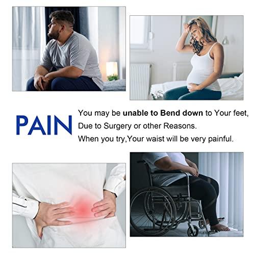 DEPSUNNY Lightweight Long Handled Toenail Clippers Wide Jaw Opening, Easy Reach Pedicure Auxiliary Tools, Free Bending, for Thick Nails, for The Seniors, Overweight, Disabled (Seafoam Green, XL-32" / 80cm)