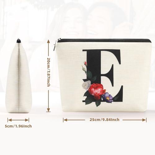 Gyflo Personalized Makeup Bag with Initials, Letter B Cosmetic Bag Toiletry Pouch A-Z Travel Make up Bag Monogram Toiletry Bag, Gifts for Women Teens Girls (B)