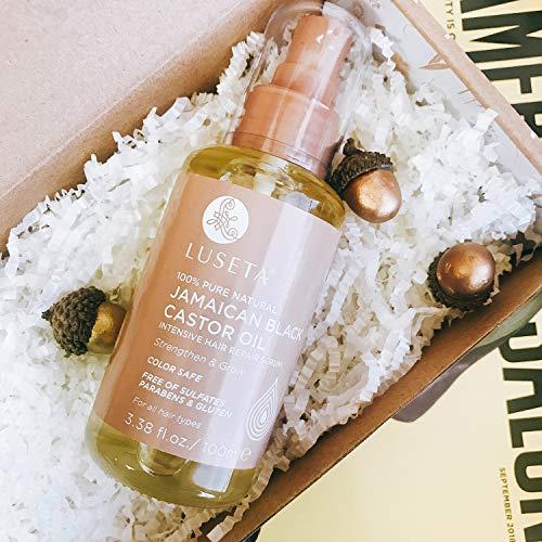 L LUSETA Luseta 100% Pure Natural Jamaican Black Castor Oil Hair Oil, Moisturizing & Healing, For Hair Growth 3.38oz