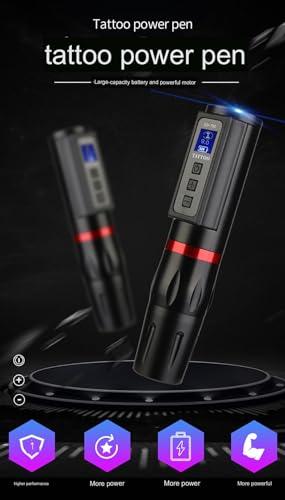 TTOOGO Wireless Tattoo Machine Wireless Power Tattoo Pen for Liner Shader All-In-One Tattoo And Embroidery Beauty Tool,Blue