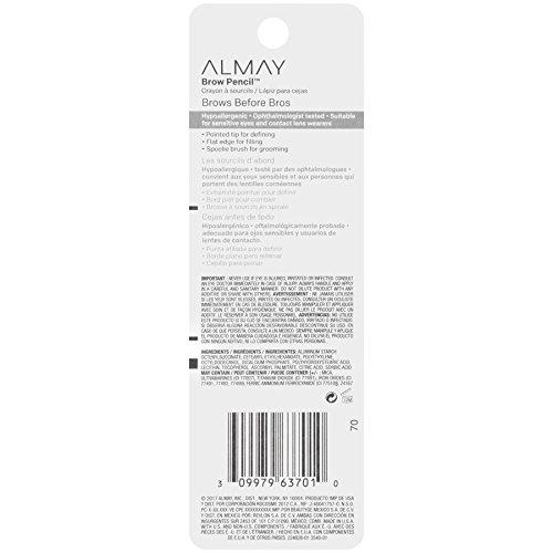 Almay Almay Brow Defining Pencil, Dark Blonde 801, 0.0028-Ounce Packages (Pack of 2)