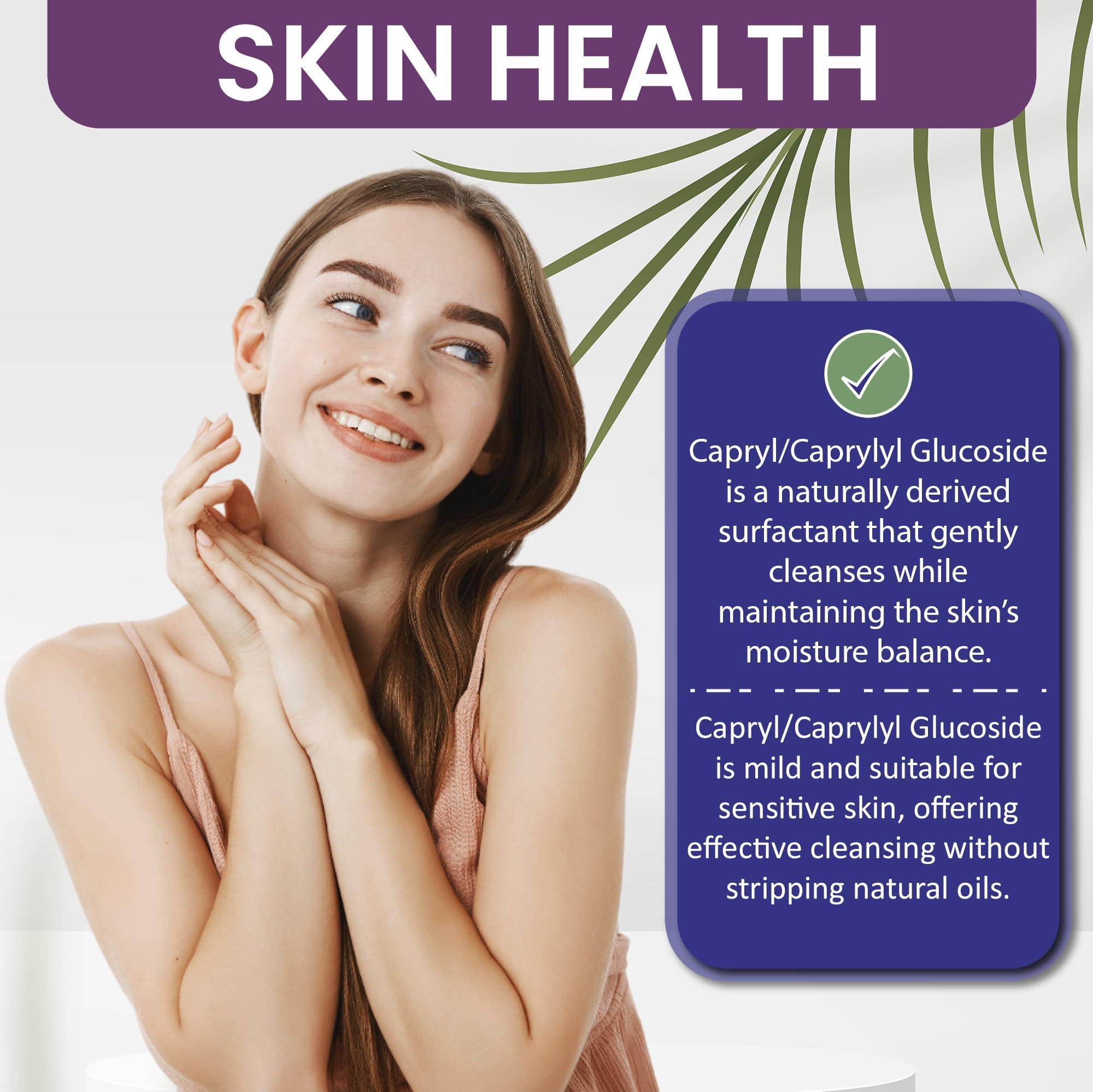 Dr Joe Lab Dr Joe Lab Capryl Glucoside Liquid Surfactant - Caprylyl Natural, Plant Derived - DIY Skin Care - Shower Gels, Foaming, Body Soap, Shampoos Baby Products Face Cleansers - COCOJOJO (32 oz)