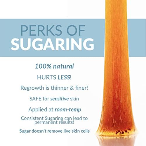 Sugar Me Smooth Sugar Me Smooth Bikini Sugar Wax Kit – Gentle On Skin And Less Painful Hair Removal In A Simple System For At-Home Brazilian, No Strips, No Heat, Water Soluble All-Natural Solution For All Hair Types
