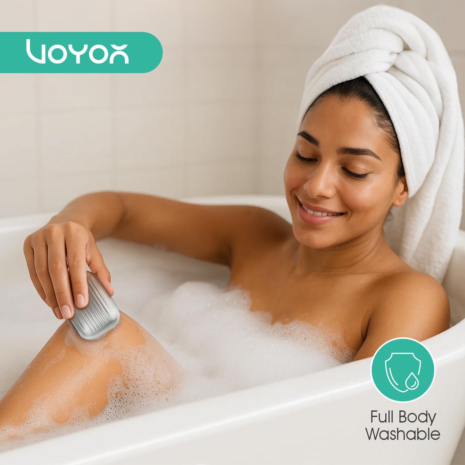 VOYOR VOYOR Electric Razors for Women 3D Floating Blade Shaver for Women, Electric Shaver for Legs Bikini and Body Facial Hair Remover Women\'s Electric Shavers Waterproof Women\'s Grooming ES310 (Gold)