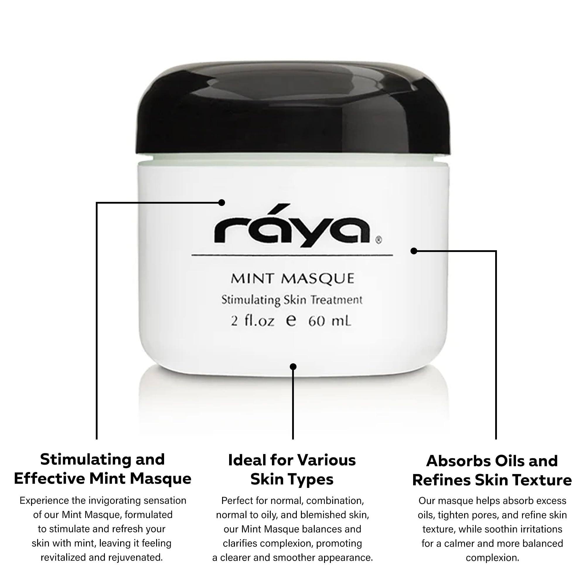 Raya Raya Mint Masque (603) | Cooling and Refreshing Facial Treatment Mask Combination for Oily and Break-Out Prone Skin, Moisturizing,Tightening Pores, Refining Complexion, Paraben-free - 60ml