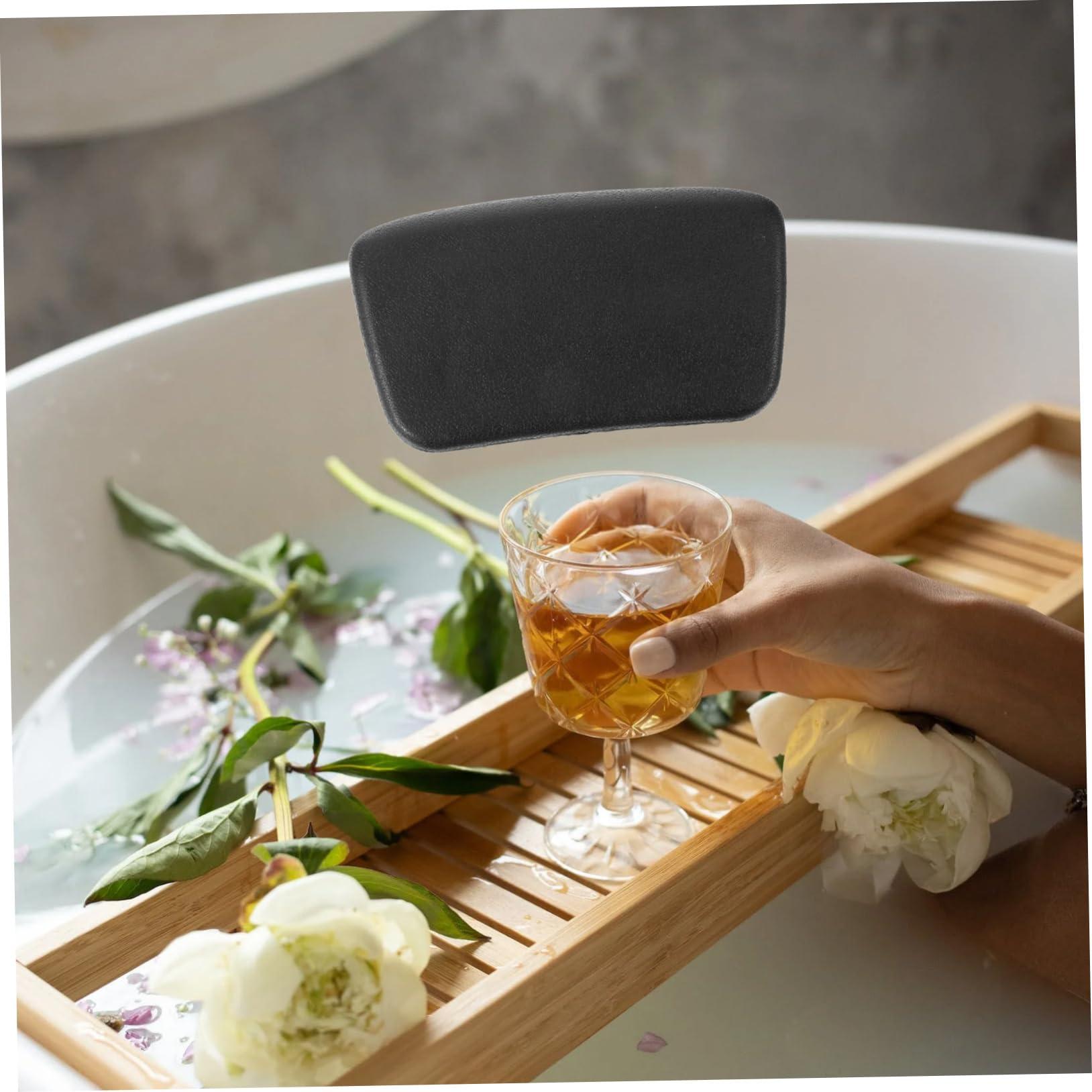 Toddmomy Toddmomy Neck for Bathtub Pillows Water Bathtub Cushion Tubs Shower Portable Relaxing Bathtub Plane Collapsible Bathtub Travel Bathroom Mat Black PVC