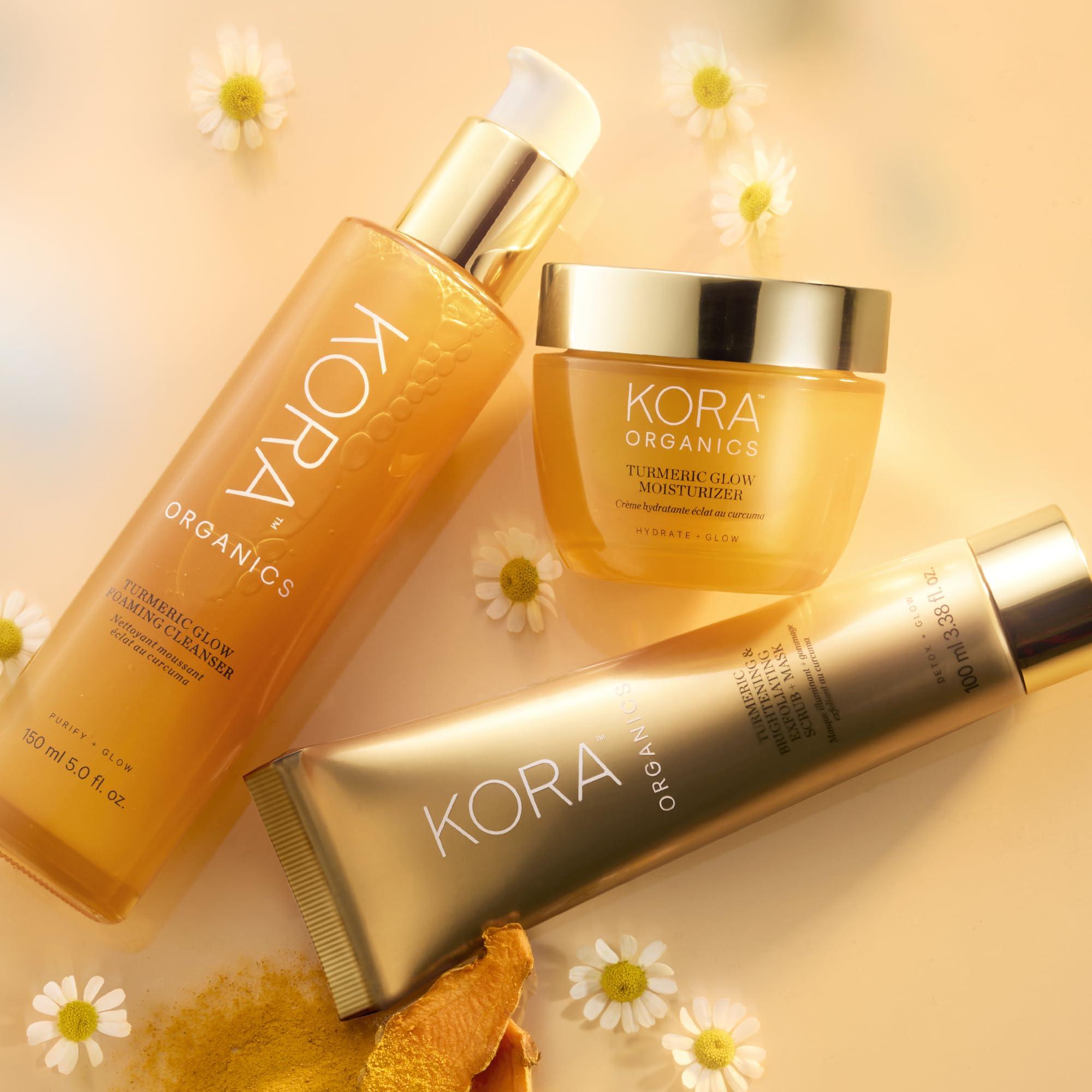 KORA Organics KORA Organics Turmeric Glow Facial Moisturizer, Hydrating Face Cream to Soften & Plump Skin, For Oily and Combination Skin, Certified Organic & Cruelty-Free, 1.69 Fl Oz
