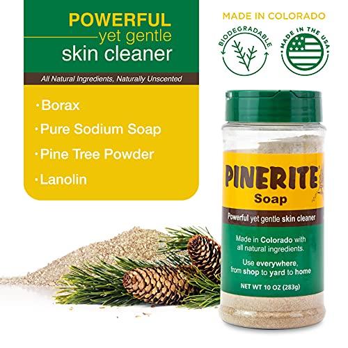 Pinerite, Inc. Pinerite, Natural Heavy Duty Hand Soap, Soft Pine Powder, Gentle on Skin and Eco-Friendly, 10 oz. Bottles, Pack of 2