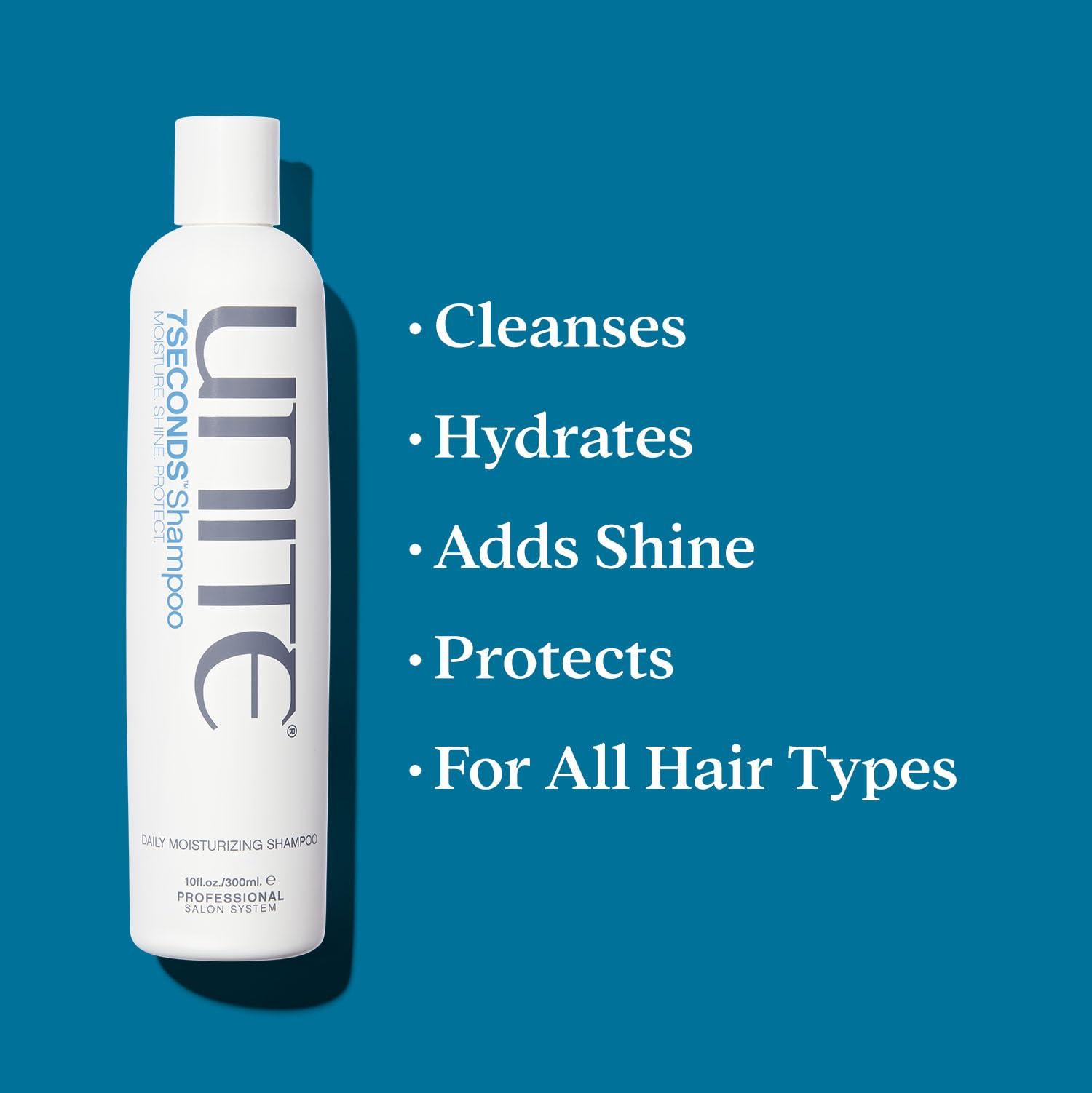 UNITE Hair UNITE Hair 7SECONDS Daily Moisture Essentials - 7SECONDS Detangler Leave-In Conditioner, 8 fl.Oz with 7SECONDS Shampoo, 10 fl.Oz, and 7SECONDS Conditioner, 8 fl.Oz (3 Items)