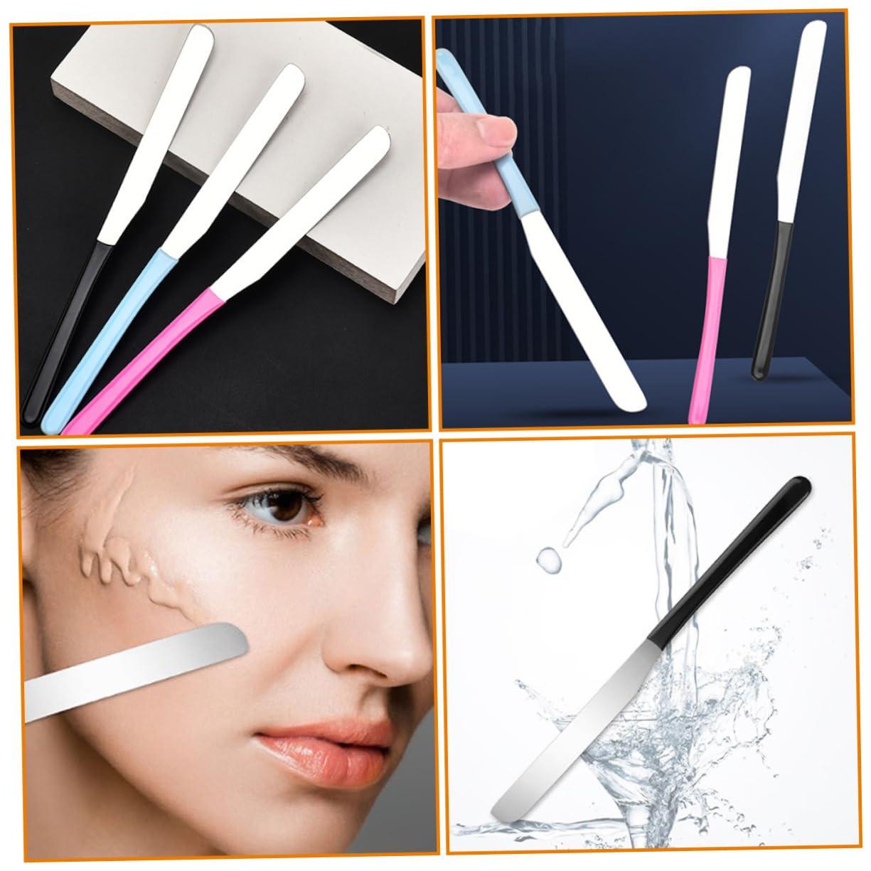 FOMIYES FOMIYES Foundation Makeup Spatula Smooth Surface Long Metal Makeup Stirring Tool
