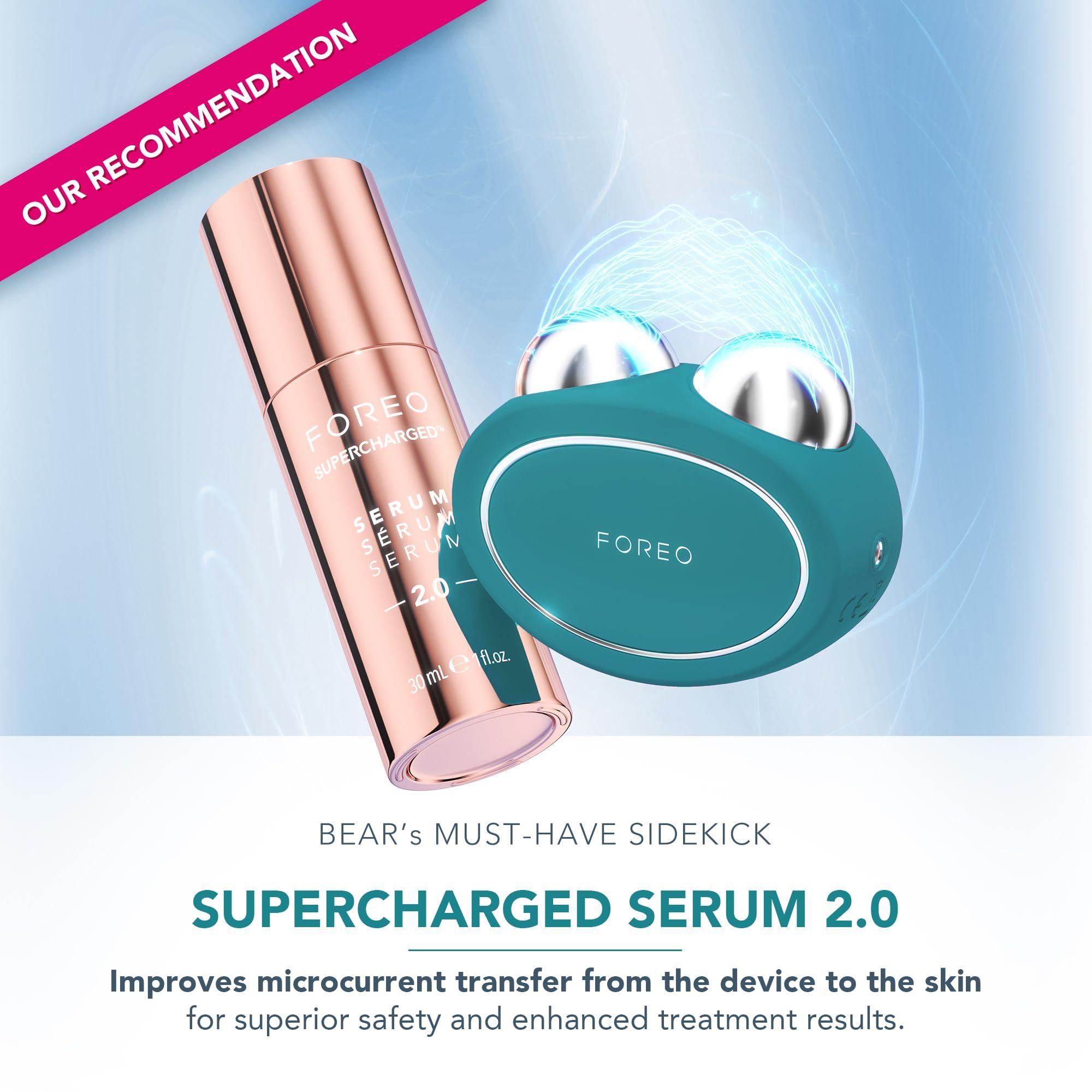 FOREO FOREO Bear 2 Advanced Lifting & Toning Microcurrent Facial Device - Anti Aging Face Sculpting Tool - Firm & Contour - Non-Invasive - Increases Skin Care Absorption - Evergreen