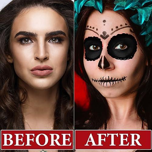 DuoZeng 3 Pcs Makeup Clown Eye Black Stick for Baseball/Football/Softball/Sports,Eye Black Face Body Paint Stick Cream-Blendable Eyeblack Stick Halloween SFX Cosplay Goth Makeup(Black)