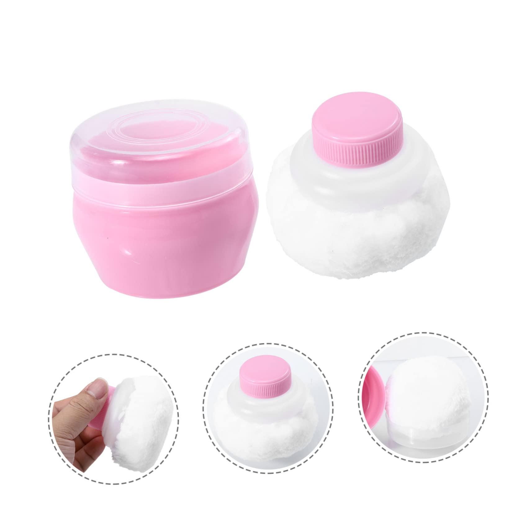 MAGICLULU MAGICLULU 4 Sets Talcum Newborn Body Powder Puff Handle for Easy Application Toddler Infant after Bath Plush Puff