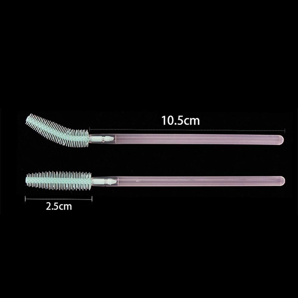 Generic 100 pcs Disposable Eyebrow Brush Mascara Wand Applicator Cosmetic Brushes Eyebrow Comb for Eyelash Extension (orange)