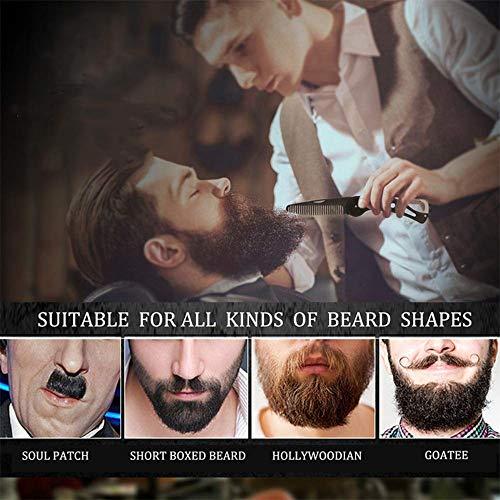 baixikly baixikly Stainless Steel Folding Beard Comb For Men, Mustache Comb Multifunctional Pocket Beard for Men Beard Mustache Stylin