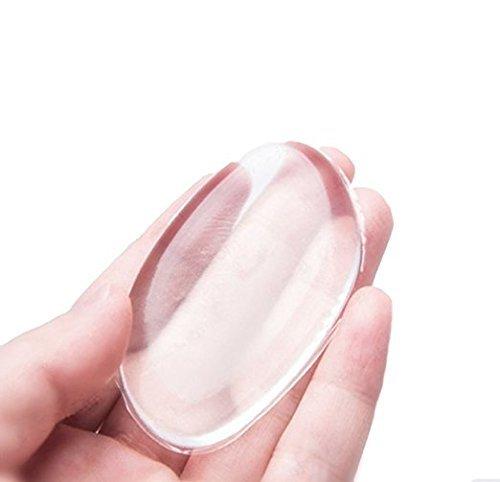 Boolavard Boolavard® 2 Pack Silicone Makeup Sponge [Washable] Premium Quality - Gel Foundation Makeup and Puff BB - Best Silisponge Cosmetic Beauty Tools Blender [Clear]