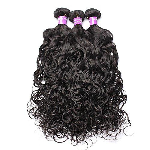 Ruma Hair Ruma Hair 8A Brazilian Human Hair Weave Water Wave With 13X4 Lace Frontal Closure Unprocessed Wet and Wavy Virgin Hair 3 Bundles With Full Lace Frontals (10 with 10 12 14)