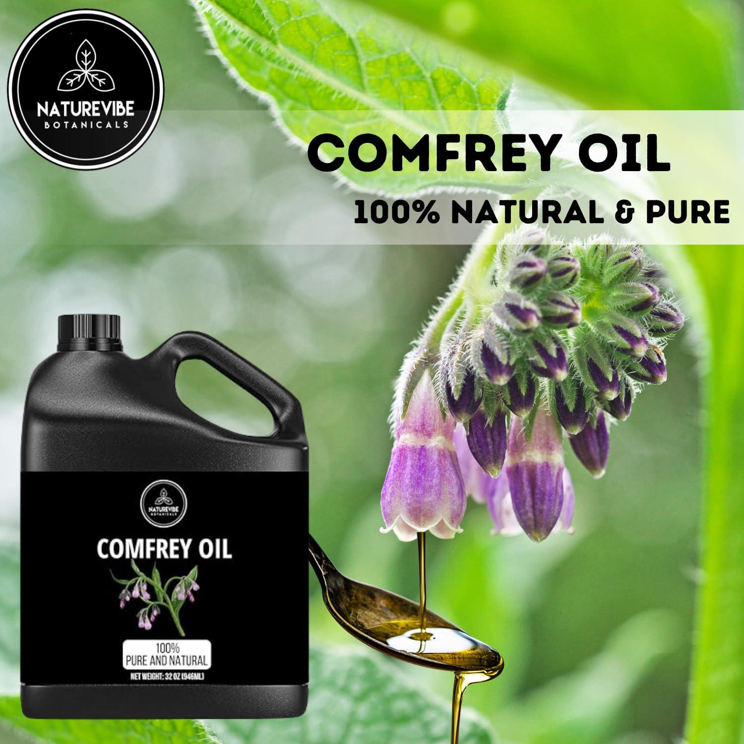 Naturevibe Botanicals Naturevibe Botanicals Comfrey Oil 32 Ounces | 100% Pure and Natural | Great for Skin Care and Hair Care