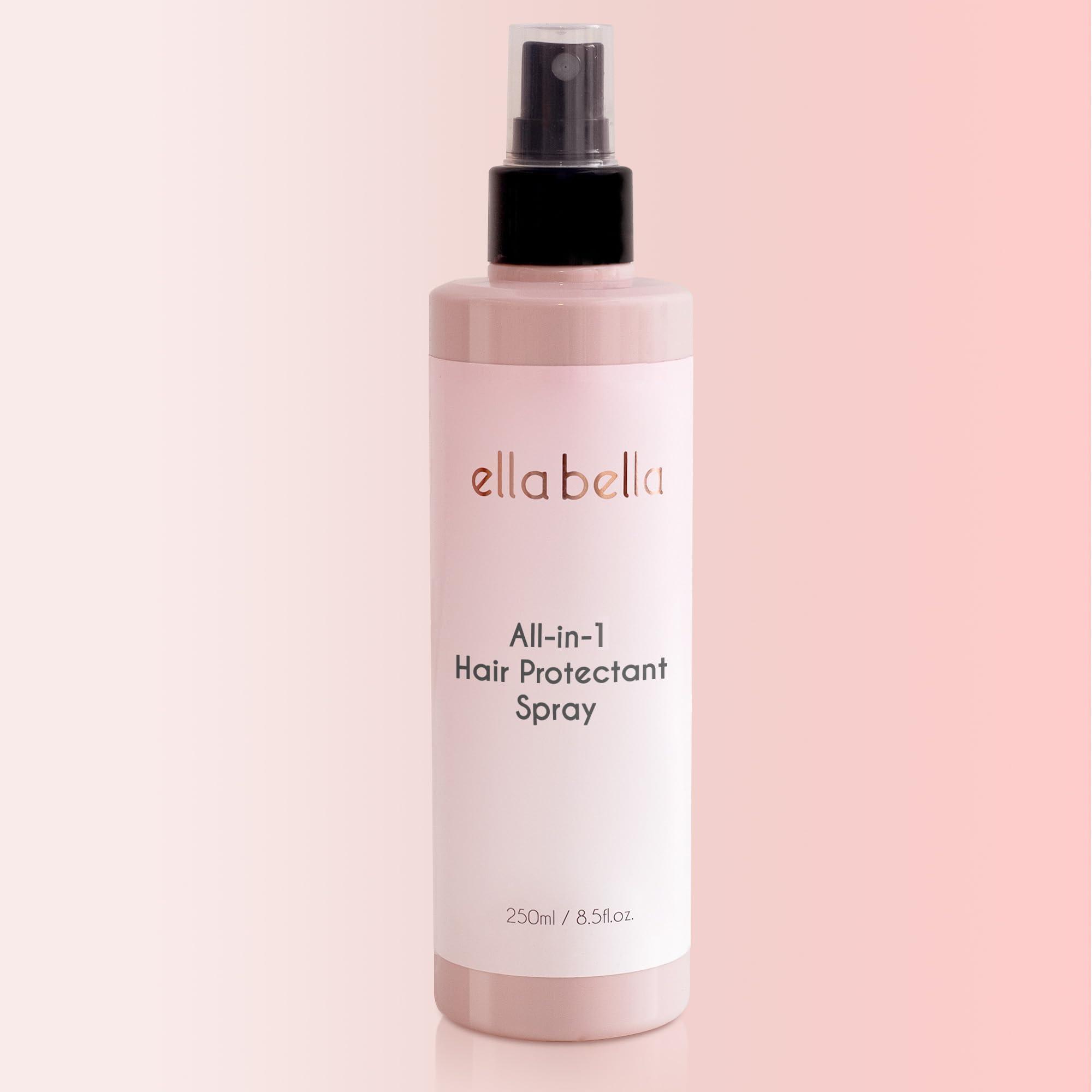 ELLA BELLA ELLA BELLA All-in-1 Heat Protectant Spray for Hair Repair, Protect, and Nourish with UV Shield Cruelty-Free Formula with Argan Oil, Jojoba, and Keratin Professional Hair Heat Protection Spray