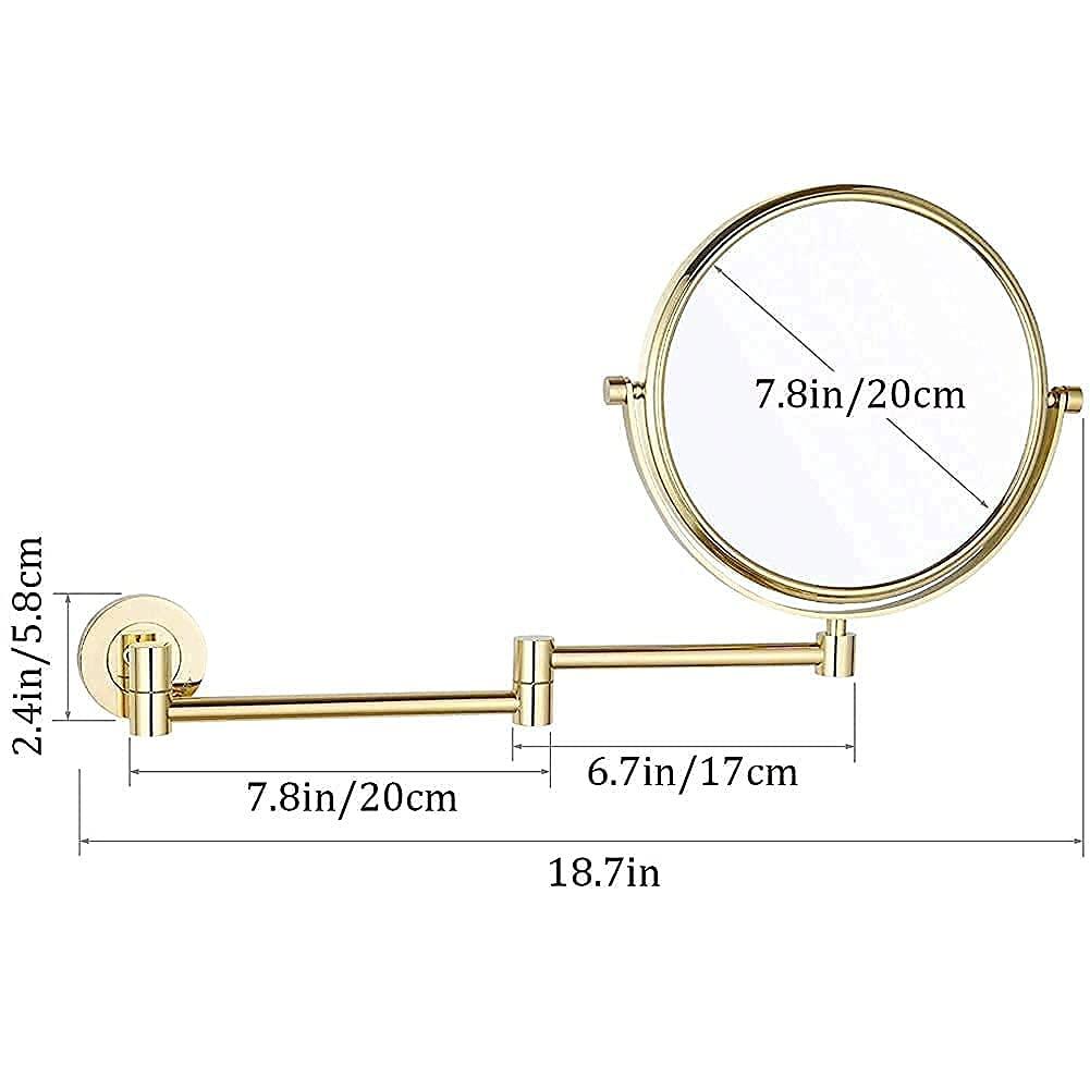 Suuim Vanity Mirror,Wall Mounted Makeup Mirror with 10X Magnification,8 inch Double Sided Vanity Magnifying Mirror,Cosmetic Mirror Shaving Mirror for Bathr