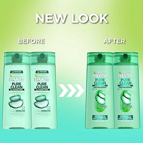 Garnier Garnier Fructis Pure Clean Purifying Shampoo, Silicone-Free, 22 Fl Oz, 2 Count (Packaging May Vary)