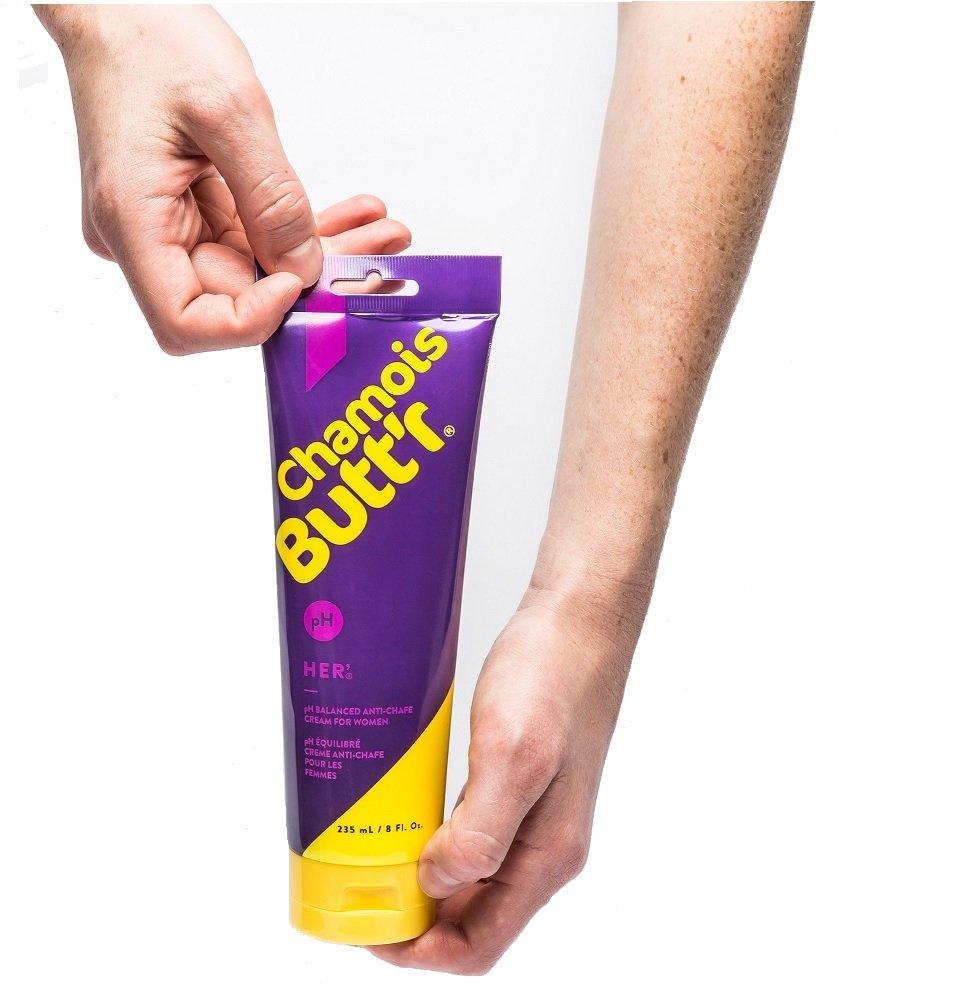 Chamois Butt\'r Chamois Butt\'r Original Anti-Chafe Cream, 32 oz Bottle with Pump & Her\' Anti-Chafe Cream, 8 Ounce Tube