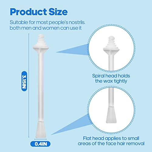 DecBlue DecBlue Nose Wax Sticks 50Pcs Nose Wax Applicator Sticks for Nostril Nasal Cleaning Ear Eyebrow for Men Women Painless Nose Hair Removal