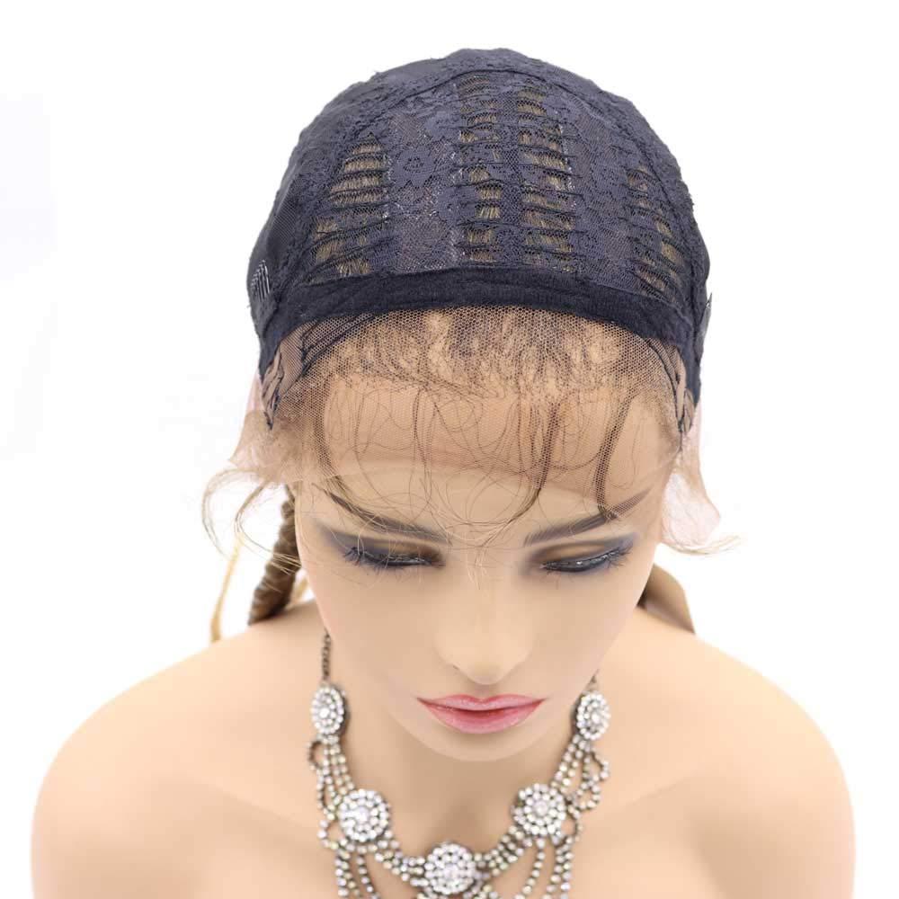 melody wig Melody Wig Braided Wigs Synthetic Lace Front Gold Wig for Women Cornrow Braids Lace Wigs with Baby Hair Box Braid Wig HandMade Wig