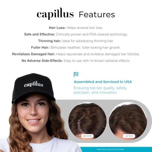 Capillus Capillus Plus Mobile Laser Therapy Cap for Hair Regrowth, with 202 Red Light Lasers for Laser Hair Growth, Red Light Hair Growth