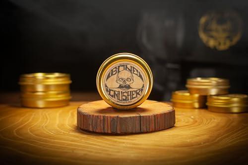 THE VINTAGE GROOMING CO. Mustache Wax Extra Strong Hold | 1oz Bone Crusher Moustache & Beard Wax Tin | Grooming For Men | Perfect For Dali Curly English Handlebar Mustaches By Death Grip | Heat Source Required