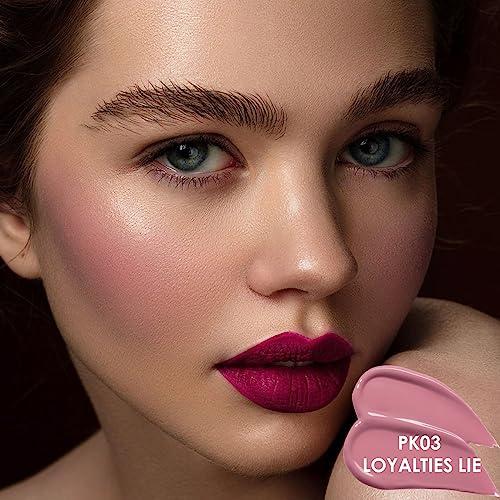 FOCALLURE FOCALLURE Silky Cream Liquid Blush,Leaving a Matte Dewy Makeup Look,Easy to Apply and Create a Healthy Flush,Long Lasting and Lightweight Cheek Blush Face Makeup,LOYALTIES LIE