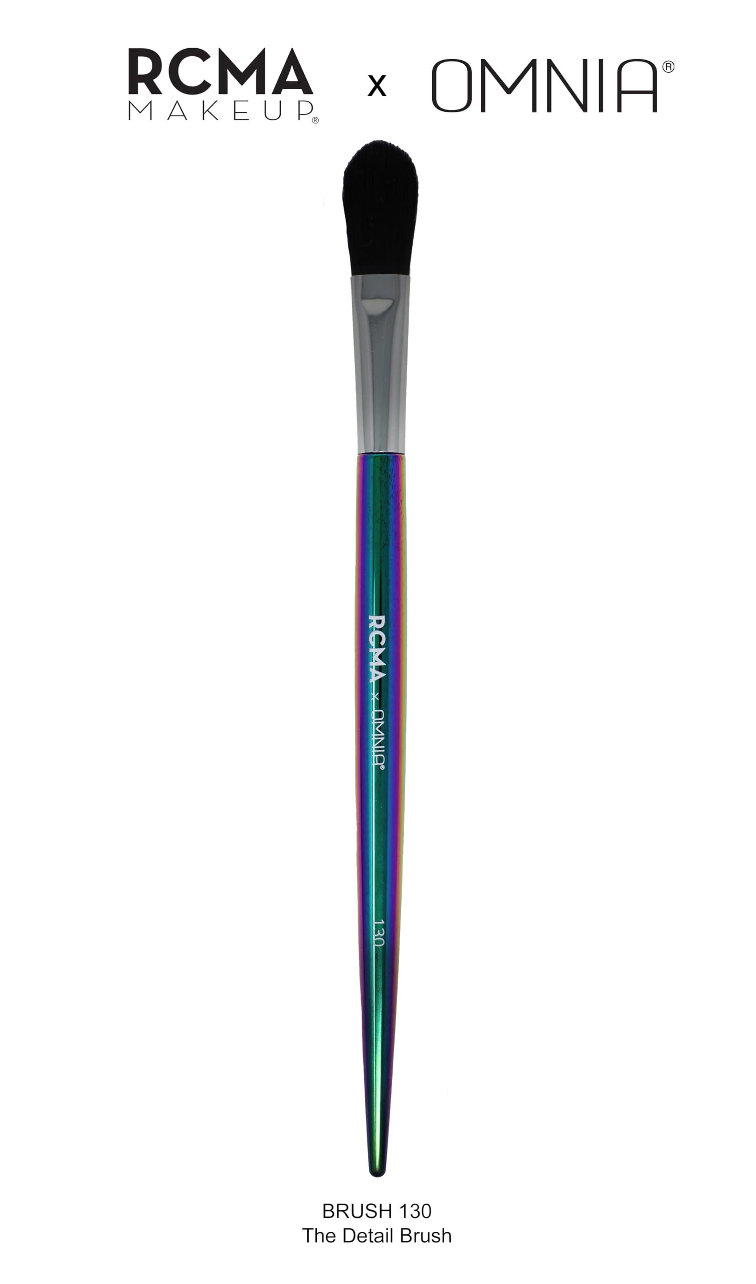 RCMA Makeup RCMA Makeup x Omnia Professional Brush Set 5pc | Premium | Synthetic Fibers | Iridescent Acrylic Handle | Face Powder, Complexion and Foundation Brushes