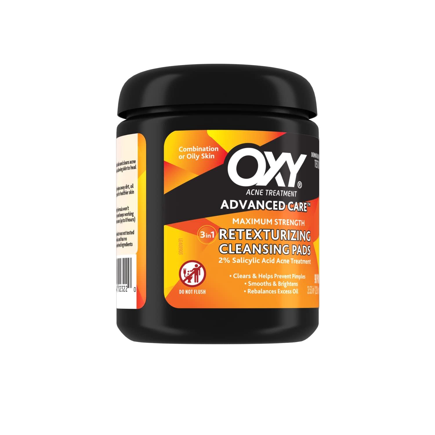 Oxy Oxy Maximum Action 3-In-1 Treatment Pads, 90 Count, Packaging may vary (Pack of 2)