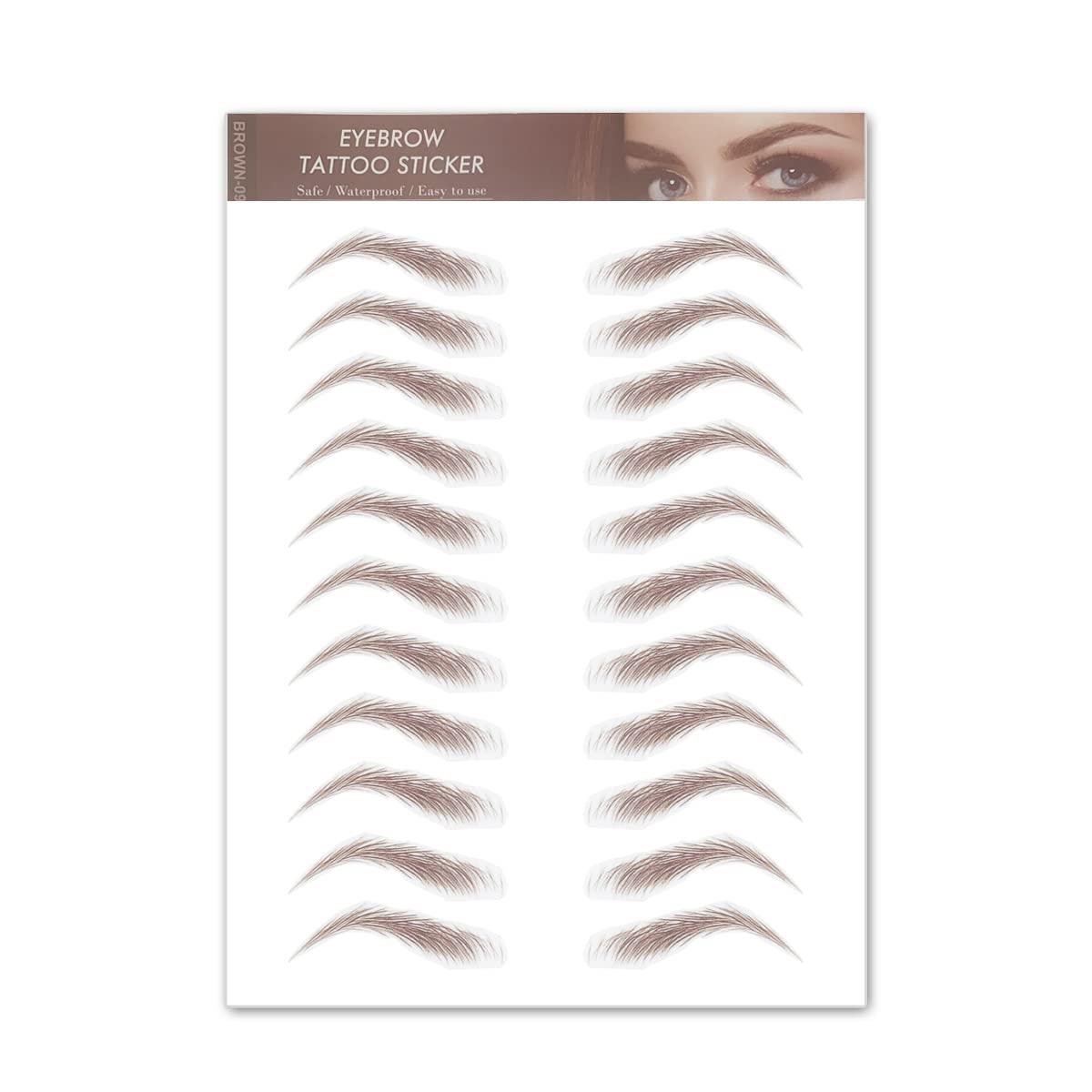 Aaiffey Aaiffey Hair-like Authentic Eyebrows 4D Brown Natural Tattoo Eyebrow Stickers Waterproof Imitation Ecological Lazy for Woman & Man Makeup Tool 10 Pcs