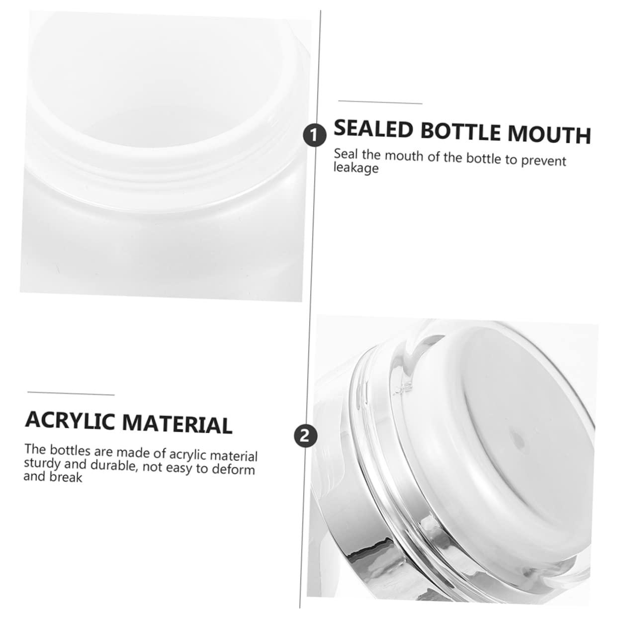 PAMINGONO PAMINGONO Cream Bottle Cosmetic Jars Cream Sample Bottles Lotion Containers Portable Face Brush Cleansing Refillable Airless Pump Bottles Empty Cosmetic Bottles Vacuum Container Acrylic Acid