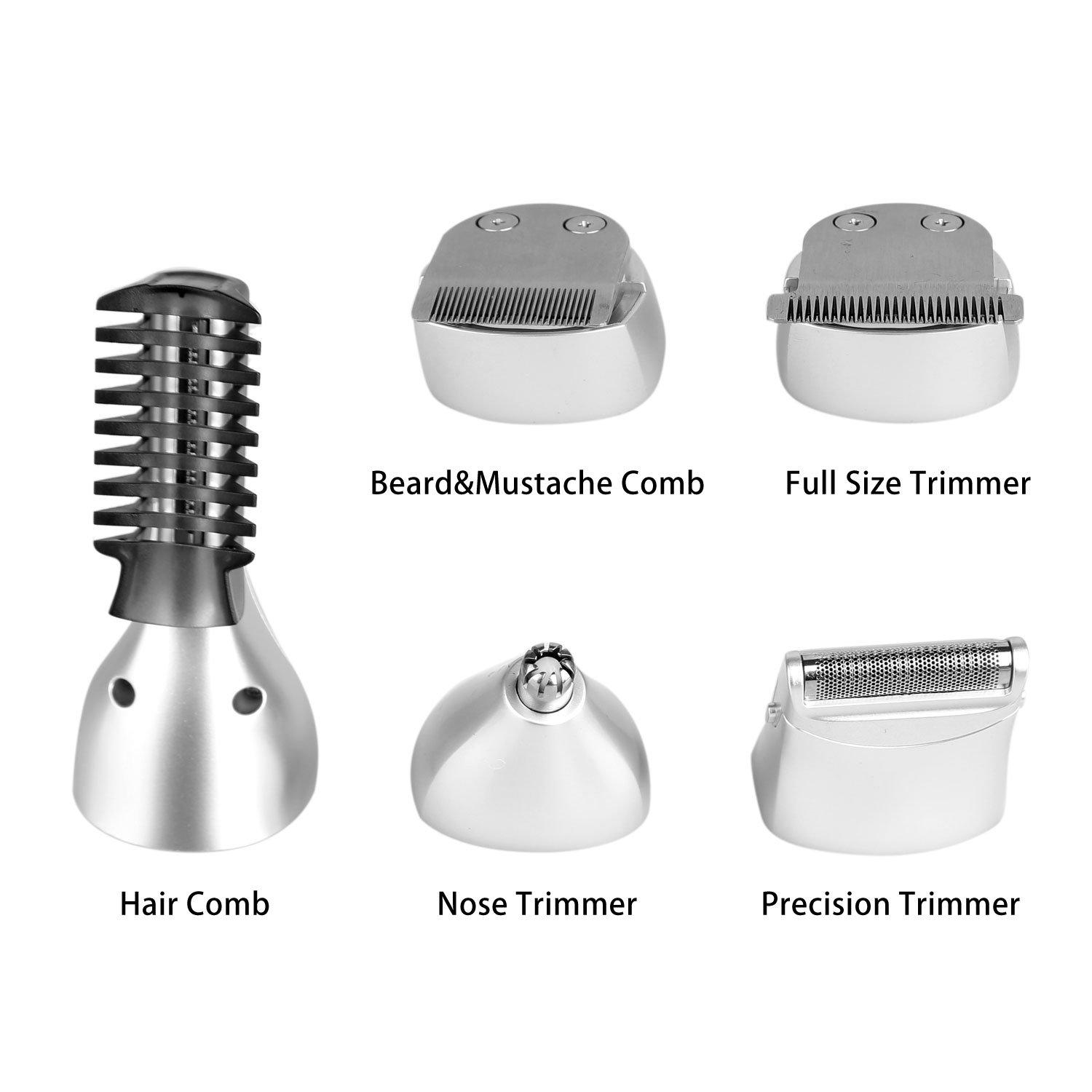 SMINIKER Professional SMINIKER Professional 5 in 1 Multi-functional Waterproof Man\'s Grooming Kit Hair Clippers Beard Trimmer Kit Body Groomer Kit of Mustache Trimmer Nose Hair Trimmer Precision Trimmer