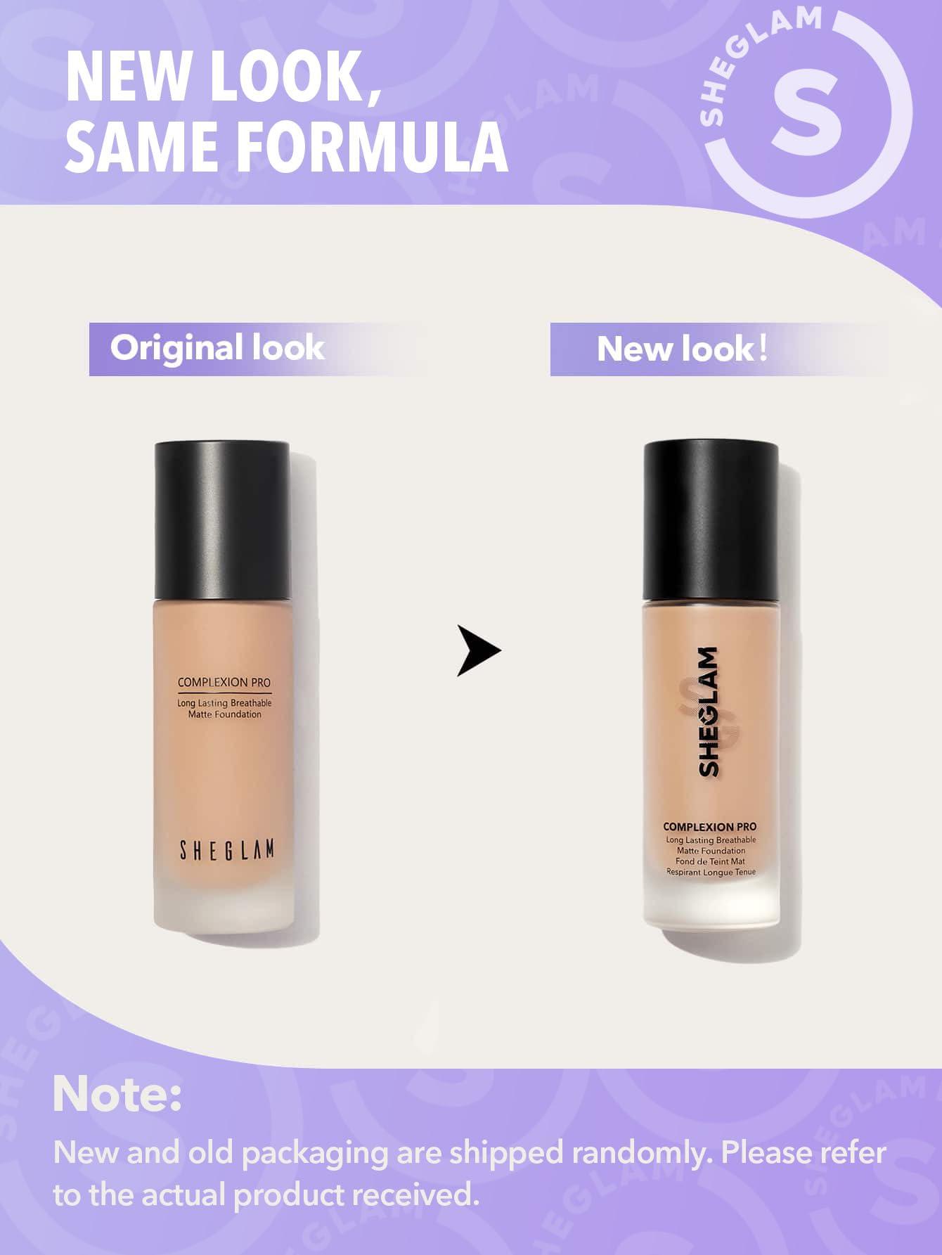 SHEGLAM SHEGLAM Full Coverage Foundation Makeup Long Lasting Waterproof Matte Dewy Liquid Foundation - Caramel