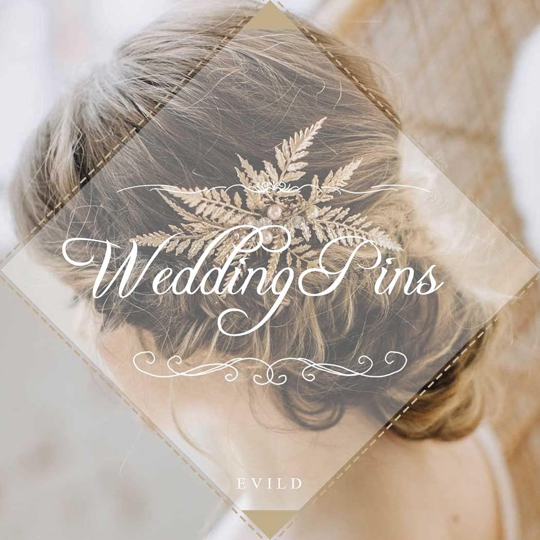 EVILD EVILD Bride Wedding Pearl Hair Pins Sliver Crystal Hair Piece Flower Bridal Hair Accessories for Women(Pack of 3)