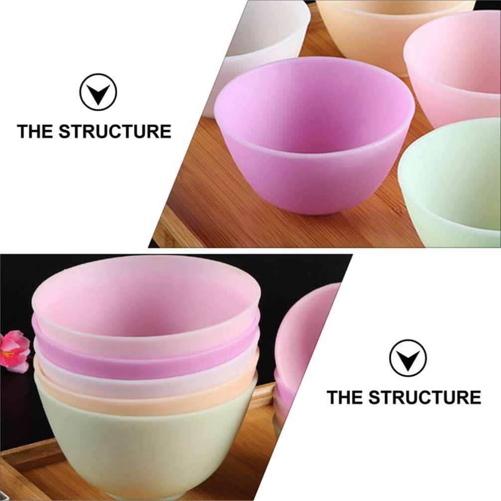 Luxshiny Luxshiny Silicone Cream Bowl Manicure Set Silicone Mask Bowl, 3Pcs Facial Mud Bowl Diy Face Mixing Bowl, Reusable Prep And Serve Bowls For Beauty Kitchen Makeup Kit