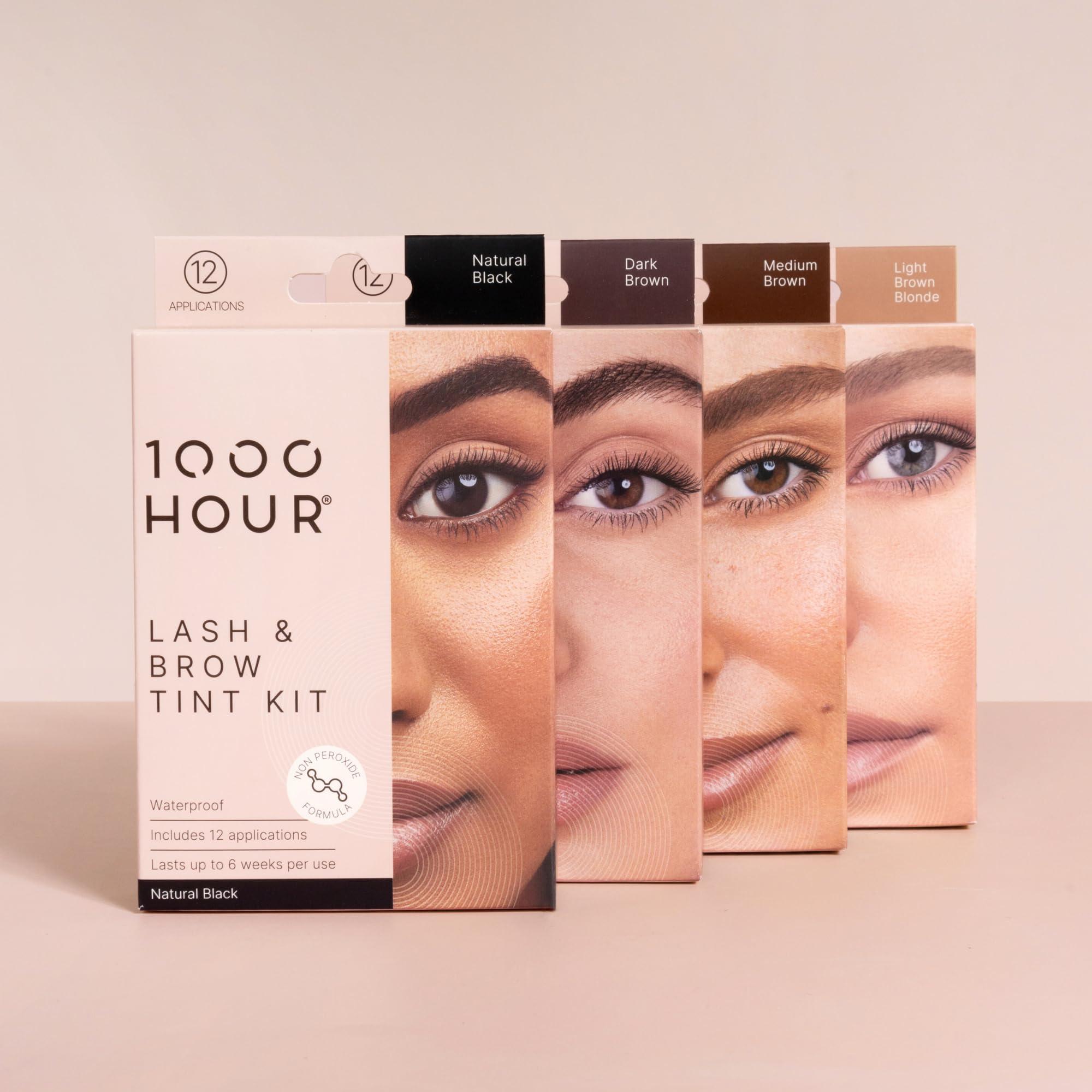 MaxRelief 1000 Hour Professional Formula Lash and Brow Kit - Defined Brows with a Long-Lasting Formula with Eyebrow Mascara - Brow Gel for Stunning Brows that Last Up To 6 Weeks with 12 Applications - (Black)